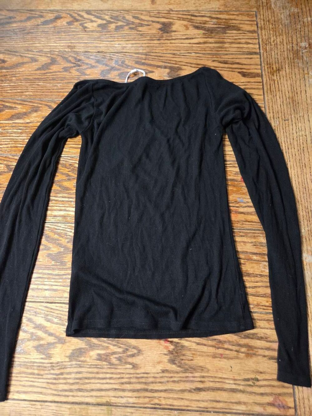 Joah Brown Square Neck Long Sleeve in black sz S/M - Picture 4 of 4